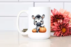 Cute Watercolor Funny Baby Zebra Clipart Product Image 2