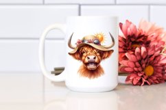 Cow Enthusiastic Highland Cow Sun Hat | Clipart Product Image 2