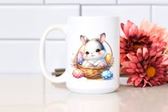 Colorful Rabbit Baby in Egg Basket | Sublimation | Clipart Product Image 2