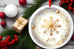 Round Christmass Ornament PNG Product Image 2