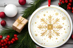 Round Christmass Ornament PNG Product Image 2