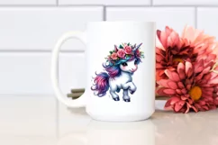 Running Baby Unicorn PNG Product Image 2