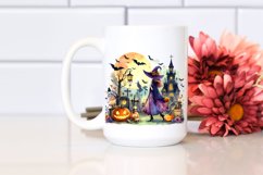 Simple Witch Halloween Scene Clipart Product Image 2