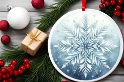 Round Christmas Ornament Sublimation|Clipart Product Image 2