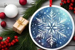 Round Christmass Ornament PNG Product Image 2