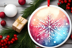 Round Christmass Ornament PNG Product Image 2