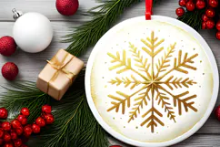 Round Christmass Ornament PNG Product Image 2