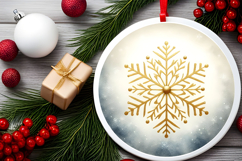 Round Christmass Ornament PNG Product Image 2