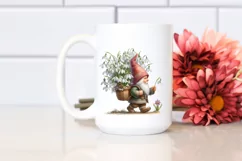 Detailed Gnome Snowdrop Bouquet Sublimation Clipart Product Image 2