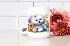 Cute Colorful Bichon Frise Sublimation Clipart Product Image 2