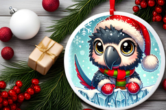 Round Christmass Ornament PNG Product Image 2