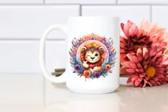 Vibrant Lion Love Sign Clipart Product Image 2