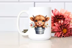 Cute Baby Highland Cow PNG Product Image 2