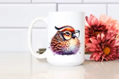 Quail es Watercolor Sticker Clipart Product Image 2