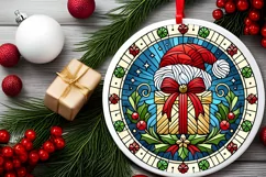 Round Christmas Ornament Sublimation|Clipart Product Image 2