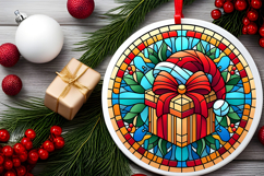Round Christmass Ornament PNG Product Image 2