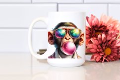 Colorful Monkey Sunglasses Chewing Gum Art Product Image 2