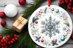 Round Christmass Ornament PNG Product Image 2