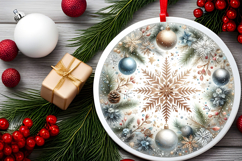 Round Christmass Ornament PNG Product Image 2
