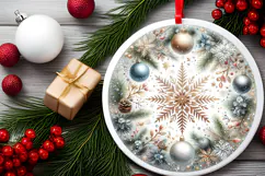 Round Christmass Ornament PNG Product Image 2