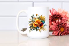 Vibrant Bouquet Gold Foil Marigold Splash | Sublimation | Product Image 2