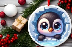 Round Christmas Ornament Sublimation|Clipart Product Image 2