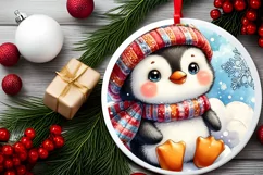 Winter Clothes Baby Penguin Ornament Sublimation PNG Product Image 2