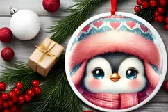 Winter Clothes Baby Penguin Ornament Sublimation PNG Product Image 2