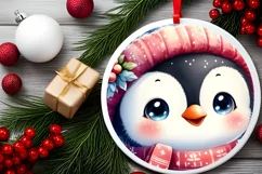 Winter Clothes Baby Penguin Ornament Sublimation PNG Product Image 2