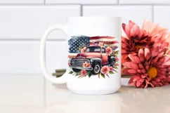 Vibrant Vintage Pickup Truck Design | Clipart Product Image 2