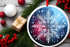 Round Christmass Ornament PNG Product Image 2