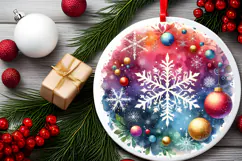 Round Christmass Ornament PNG Product Image 2