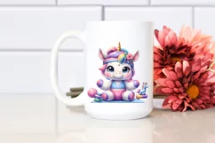 Cute Baby Unicorn Yoga Instructor | Sublimation | Clipart Product Image 2