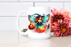 Fairy Dressed for Halloween Pumpkins | Sublimation | Clipart Product Image 2