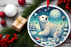 Round Christmas Ornament Sublimation|Clipart Product Image 2
