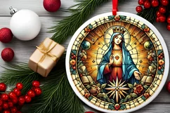 Round Christmas Ornament Sublimation|Clipart Product Image 1