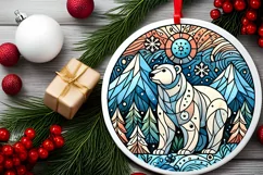 Round Christmas Ornament Sublimation|Clipart Product Image 1