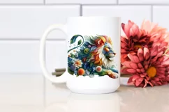 Lion with Flowers, Transparent PNG Product Image 2