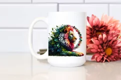 Lion with Flowers, Transparent PNG Product Image 2