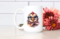 Detailed Chicken Funny Cute Silk Scarf Portrait Product Image 2
