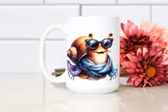 Vibrant Snail Funny Cute Silk Scarf Portrait Product Image 2