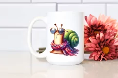 Vibrant Snail Funny Cute Silk Scarf Portrait Product Image 2