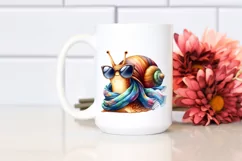 Vibrant Snail Funny Cute Silk Scarf Portrait Product Image 2