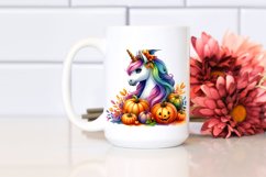 Vibrant Halloween Unicorn Clipart Product Image 2