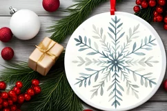 Round Christmas Ornament Sublimation|Clipart Product Image 2