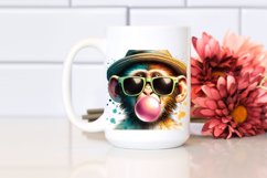Colorful Monkey Portrait | Sublimation | Clipart. Product Image 2