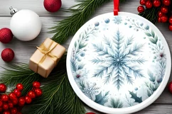 Round Christmas Ornament Sublimation|Clipart Product Image 2