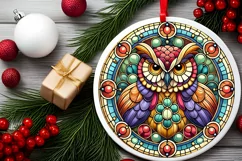 Round Christmas Ornament Sublimation|Clipart Product Image 1