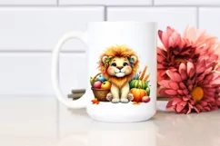 Colorful Lion with Autumn Vegetables | Sublimation | Product Image 2
