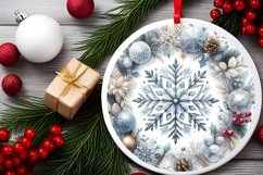 Round Christmas Ornament Sublimation|Clipart Product Image 2